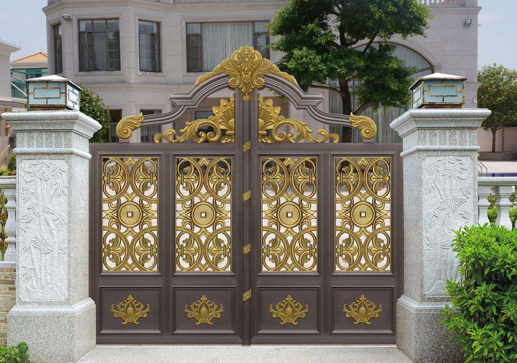 安誠(chéng)庭院鋁藝大門的安裝工藝